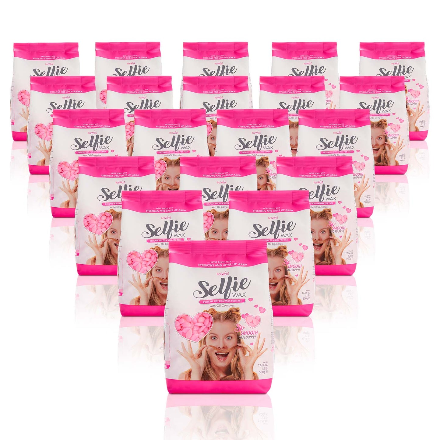 Case of Hard Wax Selfie wax for face - Box 20 pcs
