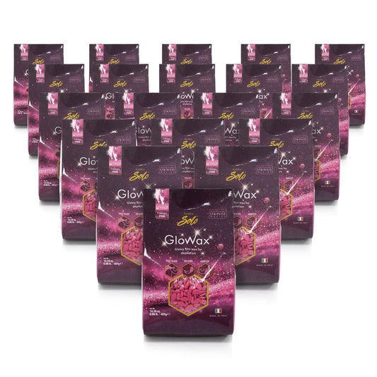 Case of Hard Wax Cherry Pink Glowax - Box 20 pcs